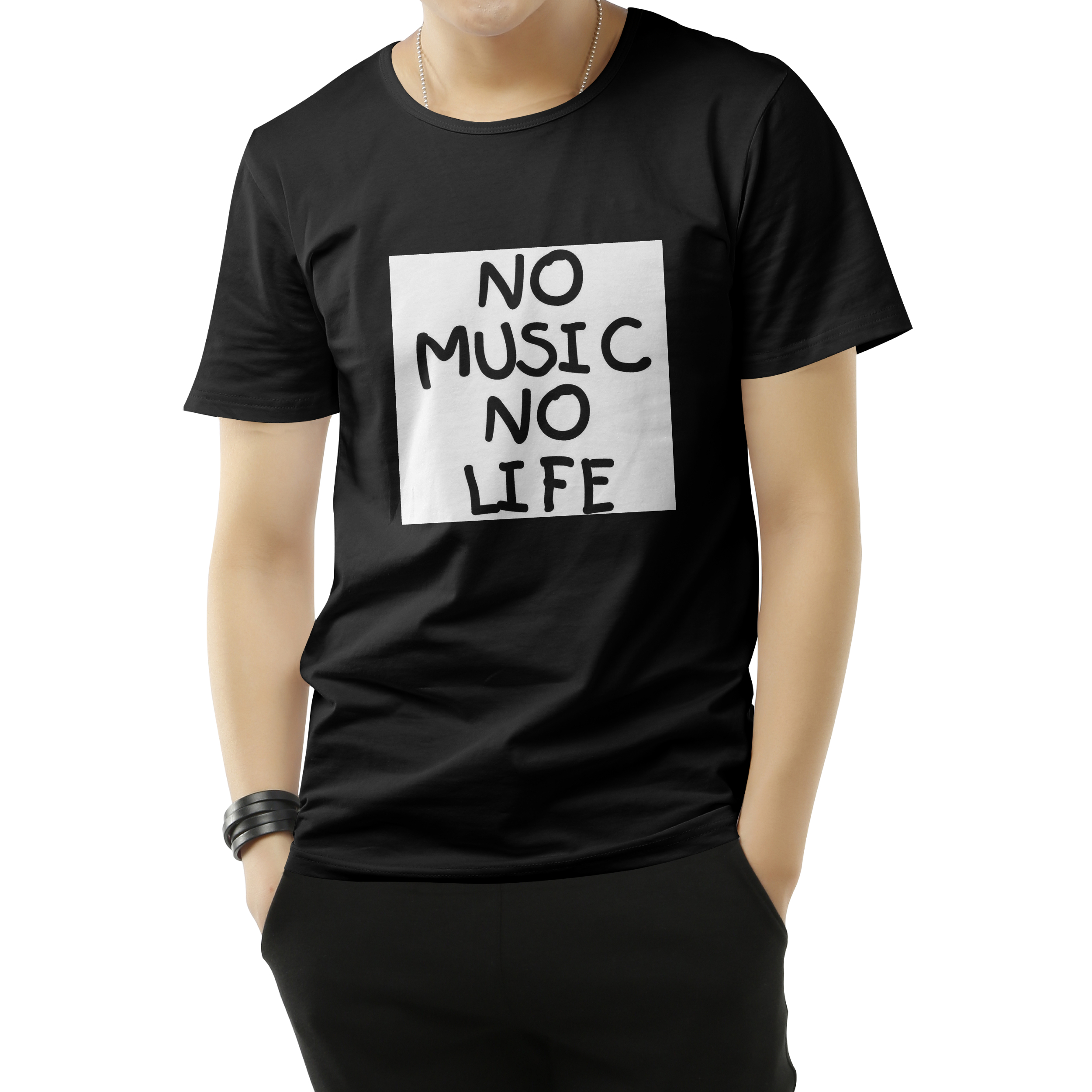 تیشرت طرح “No music no life”