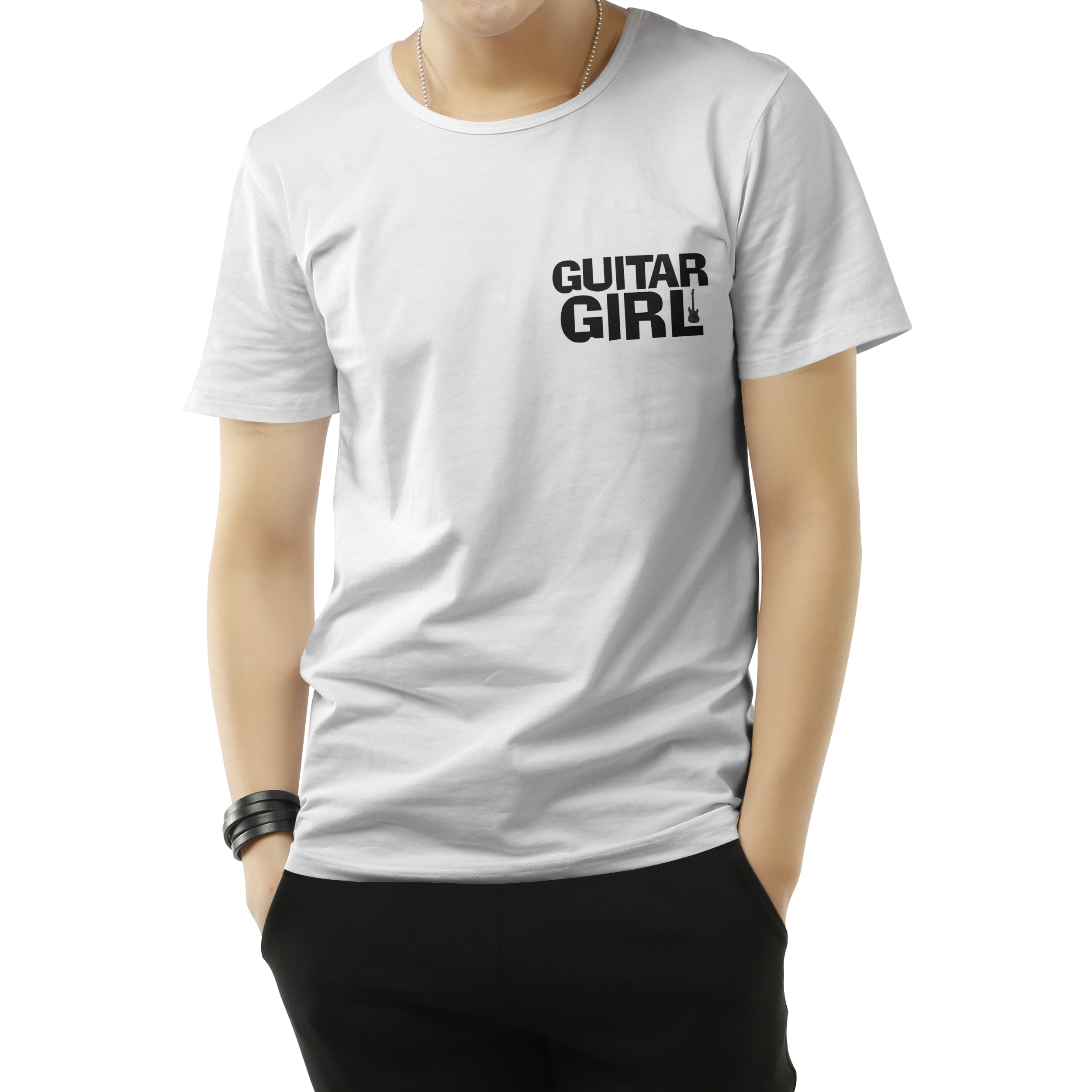 تیشرت طرح “Guitar Girl” – سفید