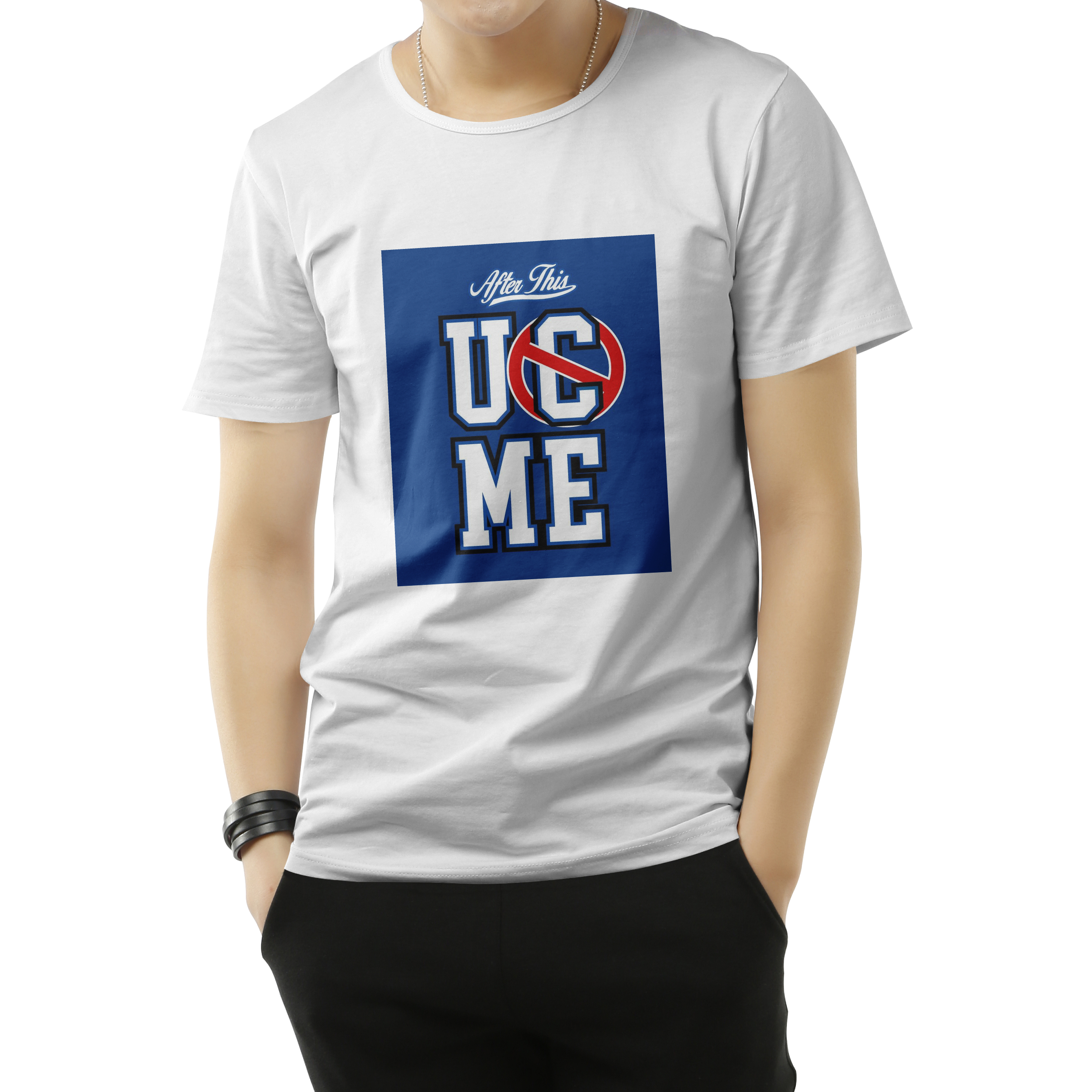 تیشرت طرح “U Can see me” – سفید